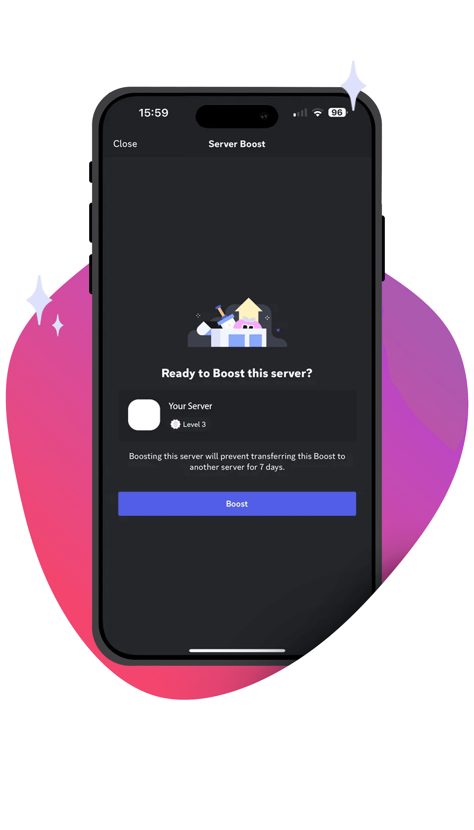 Discord mobile interface